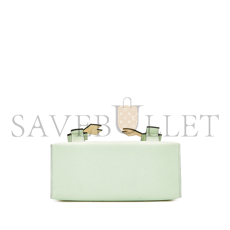 HERMÈS MASTER VERT FIZZ, NATA, ROSE TEXAS AND VERT JADE INDIGO EPSOM QUELLE IDOLE KELLY DOLL PICTO PALLADIUM HARDWARE (18*15*6cm) 